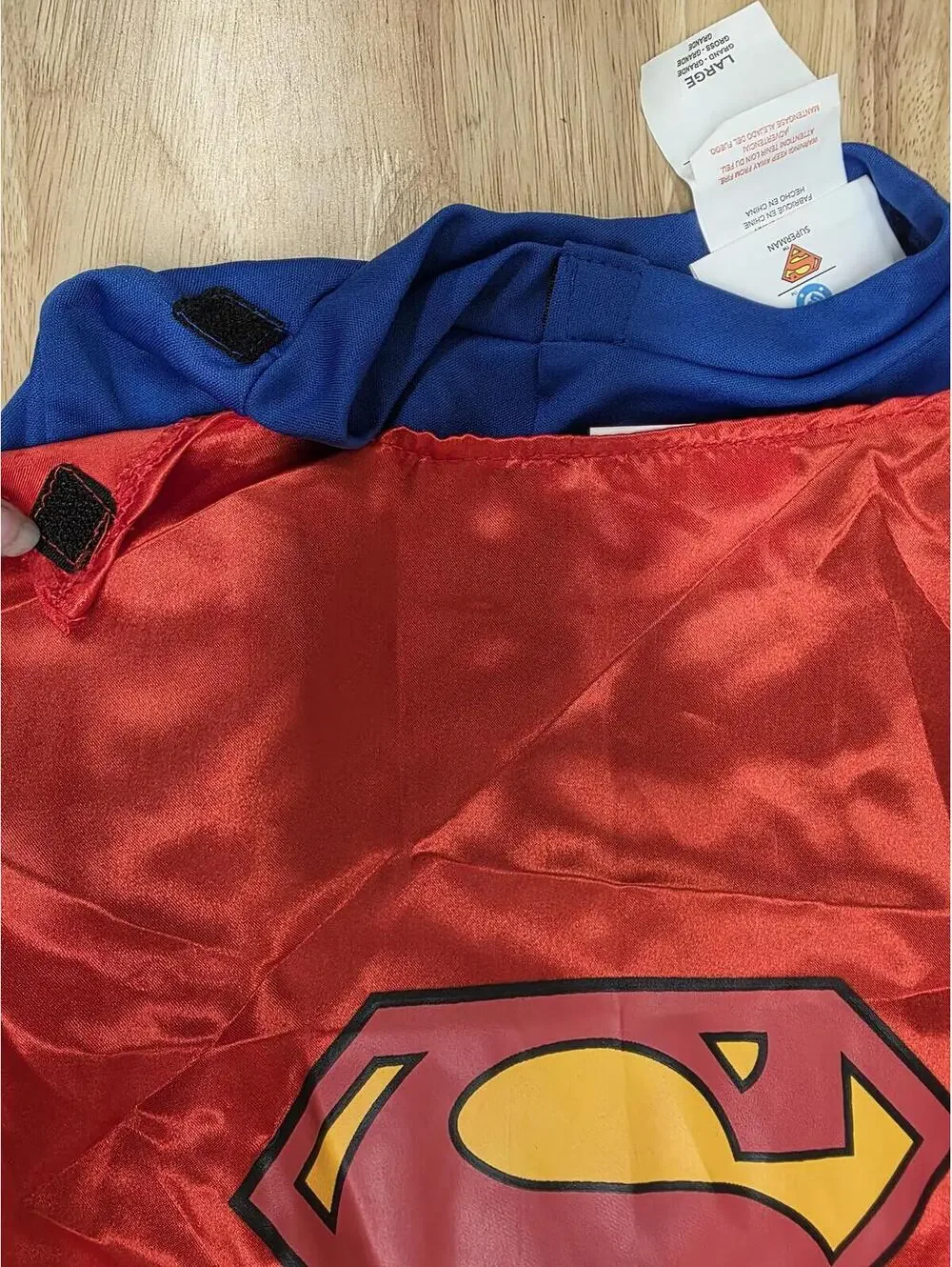 RUBIE’S SUPERMAN PET COSTUME FOR DOGS/CATS DC COMICS LARGE